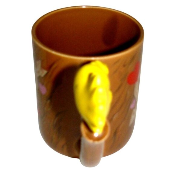 Rare Woodstock Mug With Heart Design & 3D Branch w Woodstock Handle Vintage - Picture 3 of 5